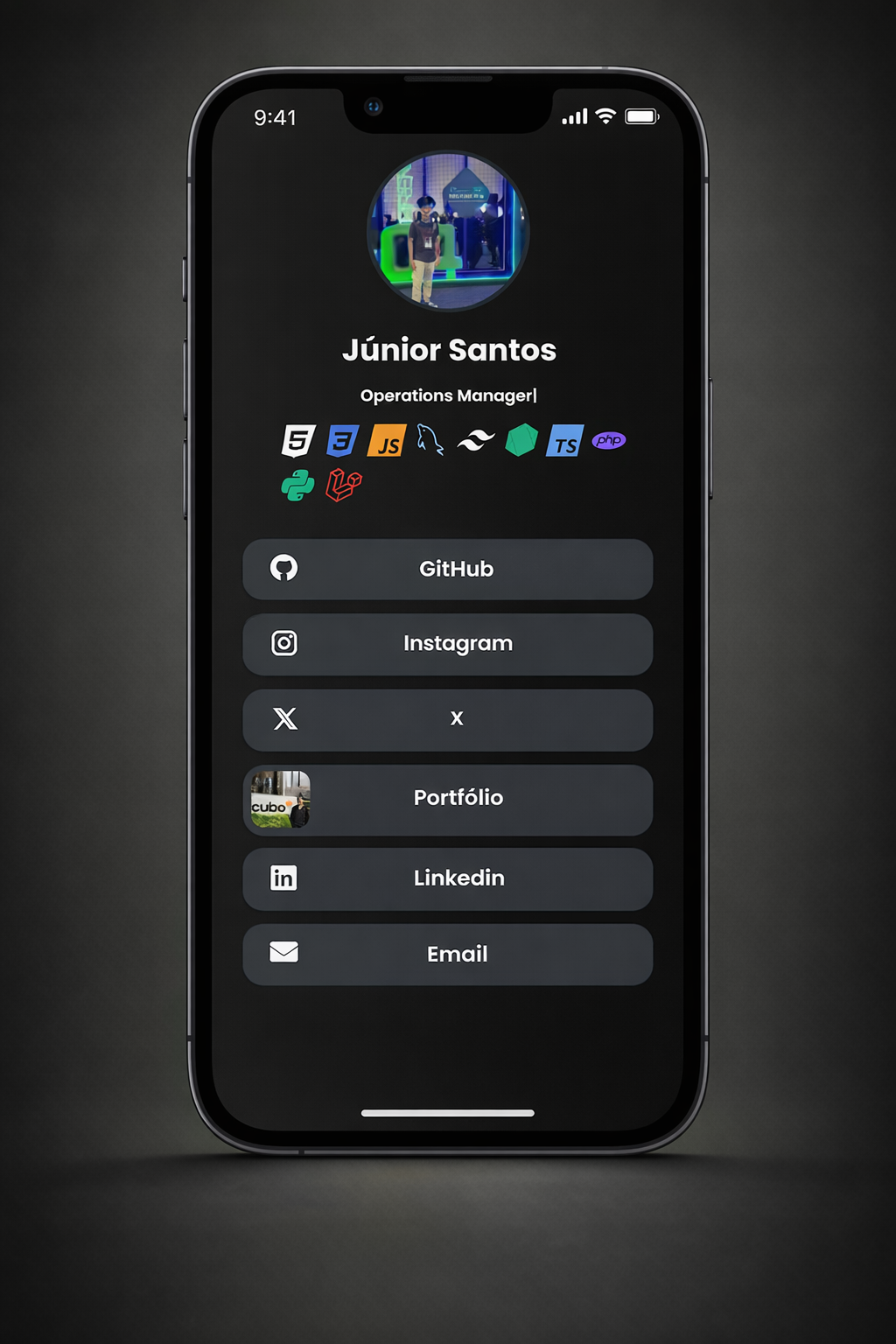 Exemplo de página de links 2
